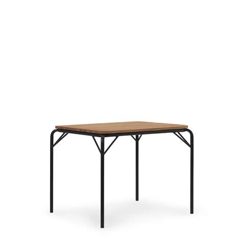 Vig Dining Table 90x80cm Robinia Wood Black Lartusihome