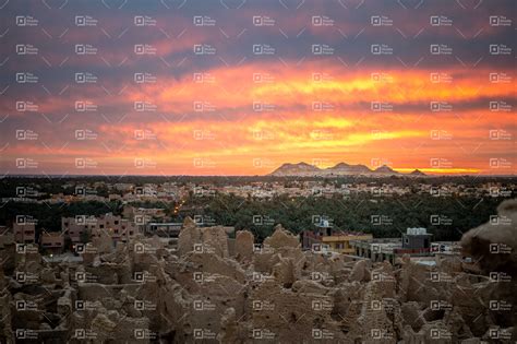 Sunrise From Shali Castle The Middle Frame Arab Stock Photos And Images