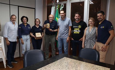 Governador Do Rotary Re Ne Se O Prefeito De Marechal Rondon