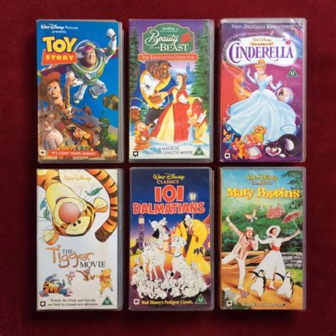 Vintage Walt Disney Classic Vhs Video Tape Bundle X6 In Very Good Condition A £5 00 Picclick Uk