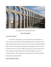 Water In Ancient Rome Docx Roman Aqueduct Pont Du Gard McFadden 2016