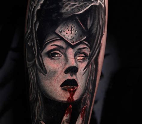 Viking Warrior Woman Tattoo