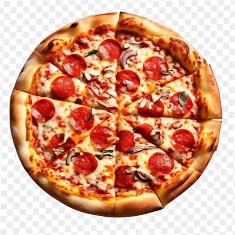 Pizza De Pepperoni PSD Em Fundo Transparente PSD Premium Gerado IA