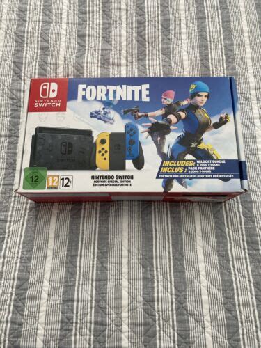 Nintendo Switch HAC 001 01 Fortnite Wildcat Console Bundle Yellow