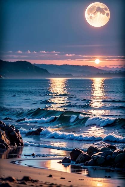 Puesta De Sol En La Playa Fondos De Pantalla E Im Genes Foto Premium