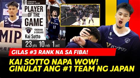 KAI SOTTO NAPA WOW 23 PTS TOP PLAYS TINALO ANG 1 TEAM NG JAPAN