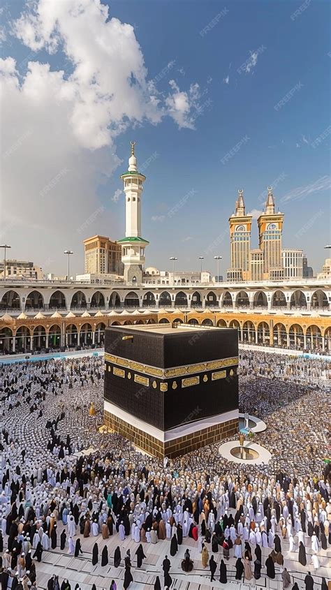 Premium Photo Makkah Al Mukarramah A Panoramic View Of The Kaaba In