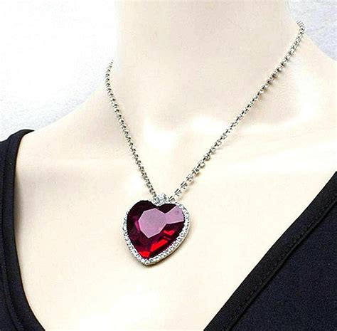 Red Heart Pendant Necklace Factory Sale Bellvalefarms