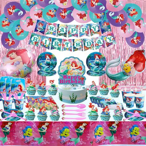 mermaid birthday party supplies 10