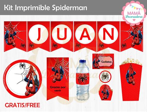 Mamá Decoradora Kit Imprimible Spiderman Gratis