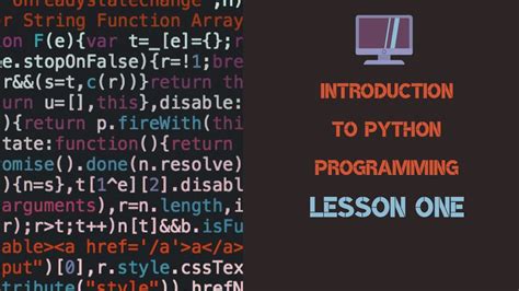 Introduction To Python Programming Youtube