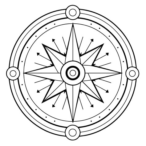Ilustração simplificada de uma bússola em formato vetorial versátil