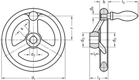 Koło Ręczne Wieloramienne Din 950 Al 315 B28 D Koło Ręczne Z