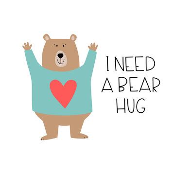 Clipart Of Bears Hugging