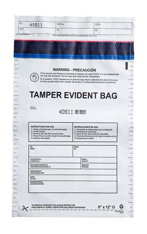 Security Tamper Evident Bags | Shop Plastic Deposit Cash Bag