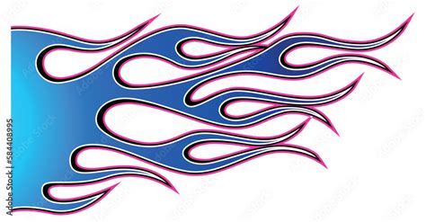 Blue flame electric sport car speed decal vinyl sticker. Racing car ...