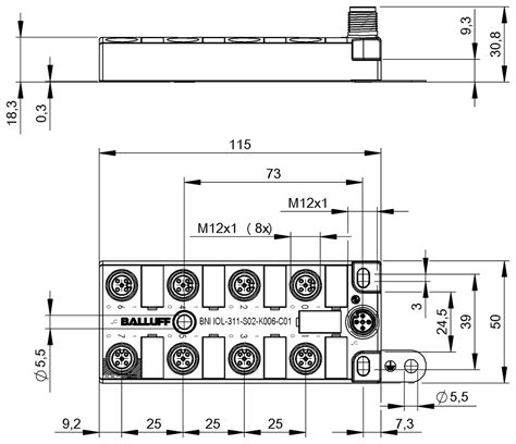 BNI00AW BNI IOL 311 S02 K006 C01 IO Link Sensor Actuator Hubs