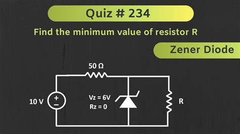 Zener Diode Solved Problem Quiz Youtube