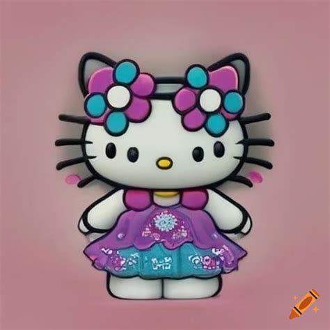 Hello Kitty On A Post With Text Lina Maria On Craiyon