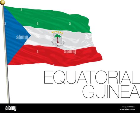 Quatorialguinea Offizielle Flagge Vector Illustration Stock