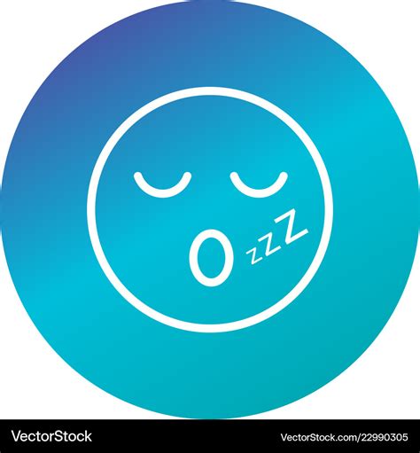 Sleep Emoji Icon Royalty Free Vector Image Vectorstock