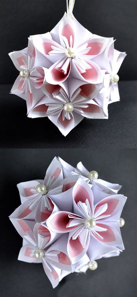 Beautiful Paper Flower Ball Origami Kusudama Tutorial Diy By Colormania Paper Flower