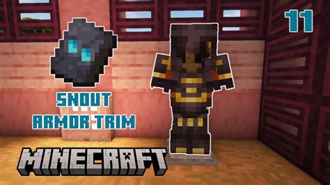 Snout Armor Trim On Netherite Armor Minecraft 1 20 Survival Ep 11 Youtube