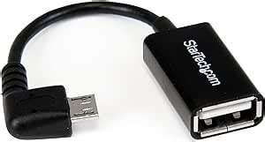 Startech Uusbotgra Cable Adaptador Micro Usb A Usb Otg Acodado A La