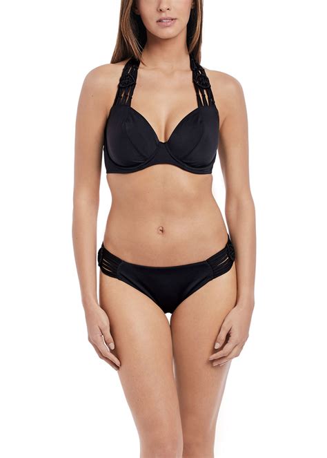 Freya Macramei Bandeau Padded Plunge Bikini Black