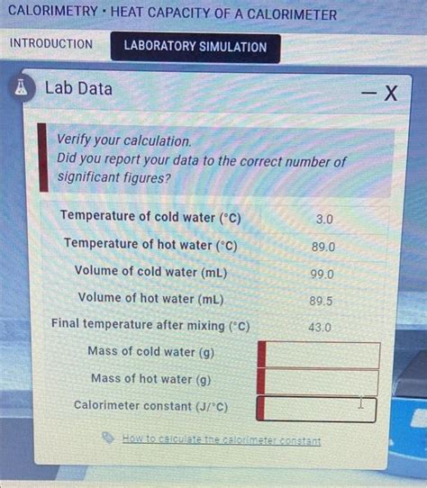 Solved Calorimetry Heat Capacity Of A Calorimeter Chegg