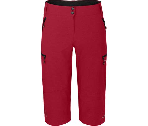 Bergson Valli Capri Damen 3 4 Radhose Robust Elastisch Rot