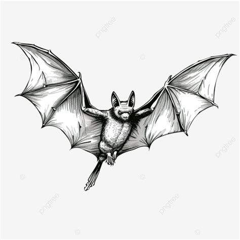 Flying Bat Line Art Design Isolated Bat Design Png Transparent Image