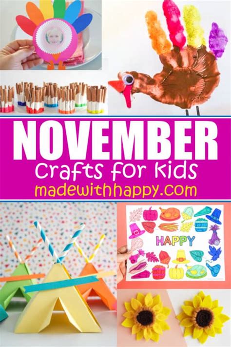 November Crafts For Kids - Tons of Easy Fall and Thanksgiving Crafts