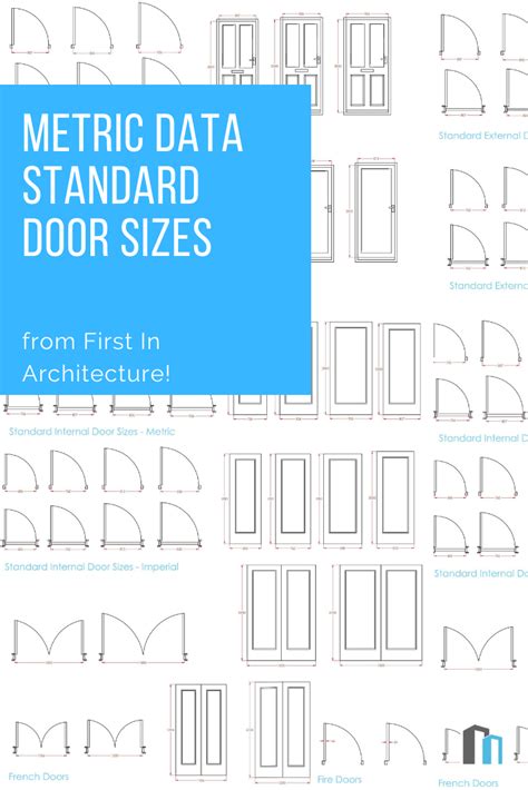 the front and back side of a door with measurements for different sizes ...