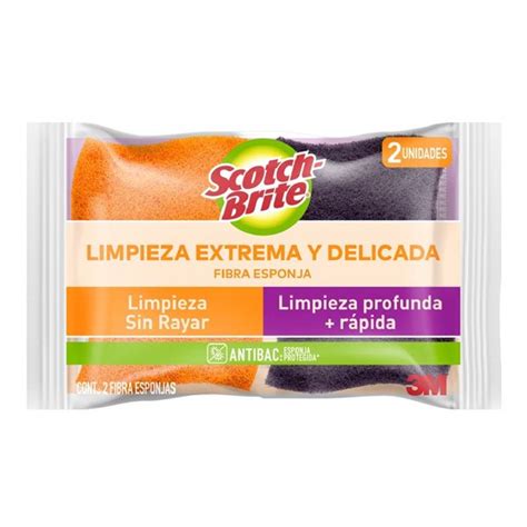 Fibra Esponja Scotch Brite Para Trastes Dúo Cero Rayas Extrema Walmart