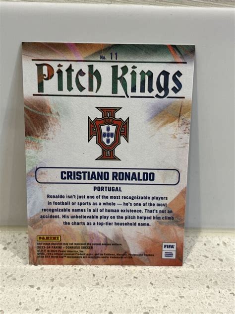 Panini Donruss Fifa Cristiano Ronaldo Pitch Kings Insert