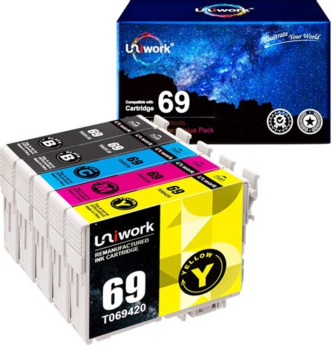 Amazon Uniwork Remanufactured Ink Cartridge Replacement For Epson