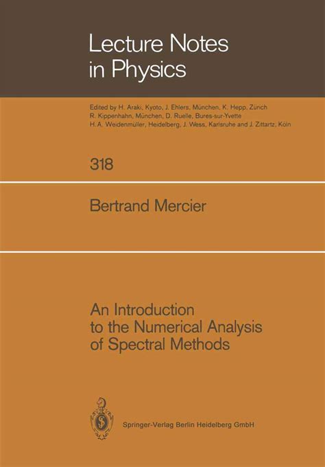 Amazon An Introduction To The Numerical Analysis Of Spectral