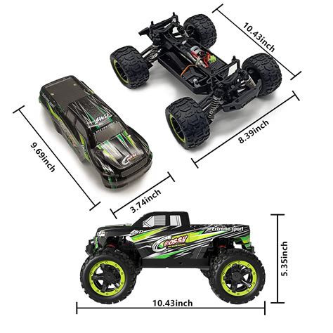 Racent Rc Car 116 Scale All Terrain Monster Truck 30mph 4wd Off Road Fast Remote Control Car