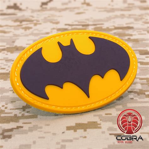 Batman Gold Movie Cosplay Pvc Patch Velcro Military Airsoft