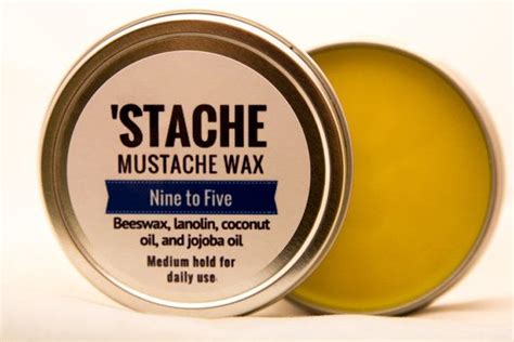 Stache Mustache Wax All Natural Beeswax Mustache Wax With Lanolin And