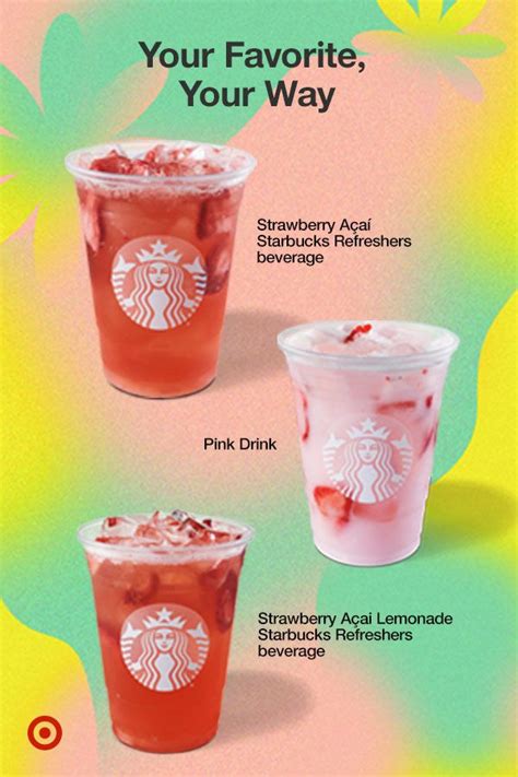 Enjoy Starbucks Refreshers Beverages | Food poster design, Cafe menu ...