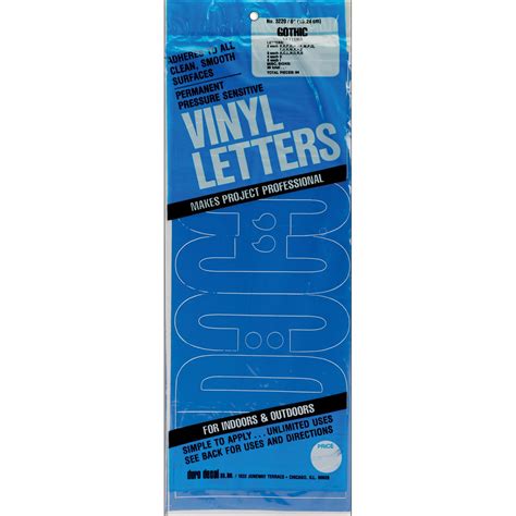 Permanent Adhesive Vinyl Letters 6 Gothicblue