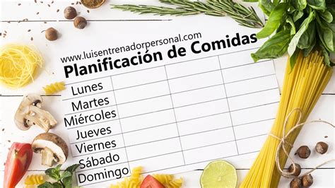 Planificaci N De Comidas Crea Tu Propio Plan