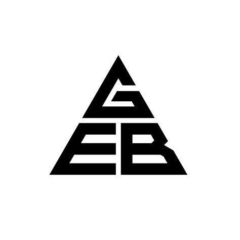 Geb Triangle Letter Logo Design With Triangle Shape Geb Triangle Logo