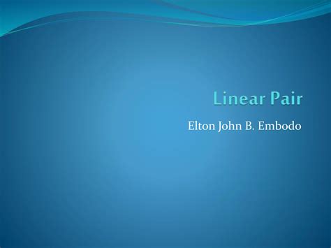 linear pair pptx