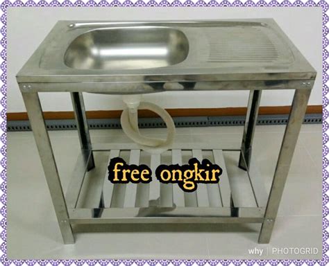 Jual Bak Cuci Piring Wastafel Sink Stainless Portable Knockdown Di