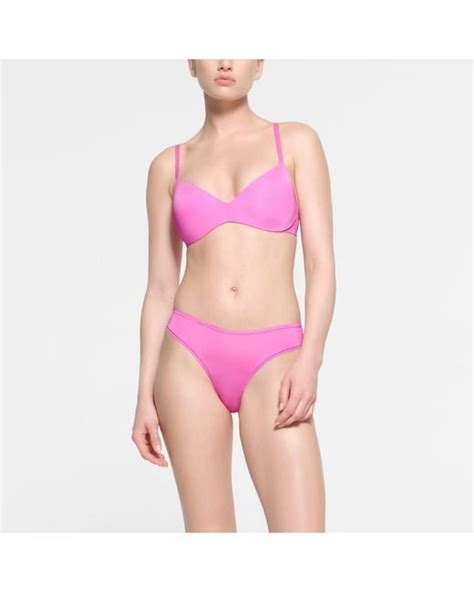 Skims Push Up Plunge Bra In Pink Lyst