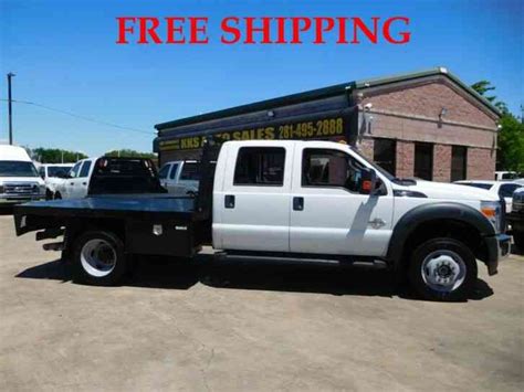 Ford F 550 Xl 4wd Super Duty Flatbed Truck Crew Cab With 14k Miles 6 7l Diesel 2016 Utility