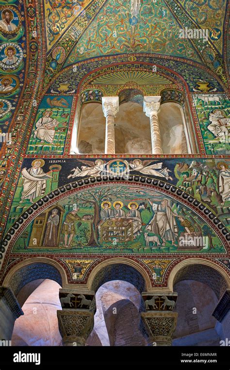 Mosaics in the Basilica of San Vitale, UNESCO World Heritage Site, Ravenna, Adriatic, Emilia ...